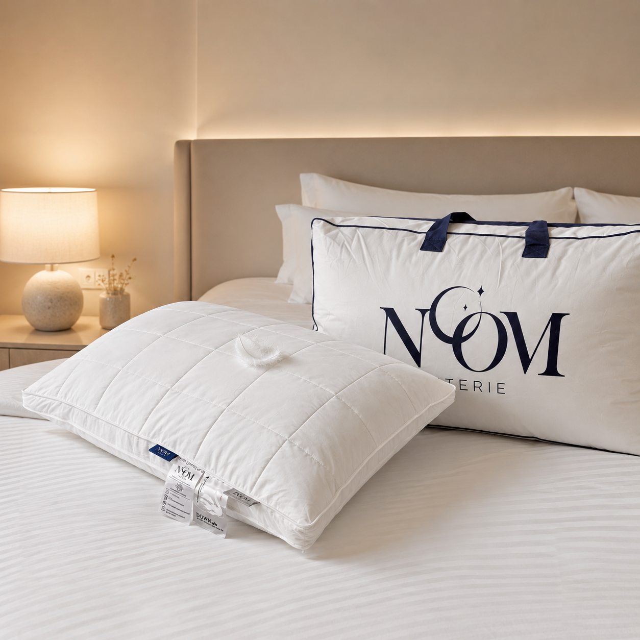 Nos Oreillers Duvet en 100% Coton et Duvet premium